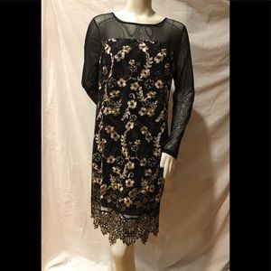 Thalia Sodi cocktail dress-sequins and lace-sz L